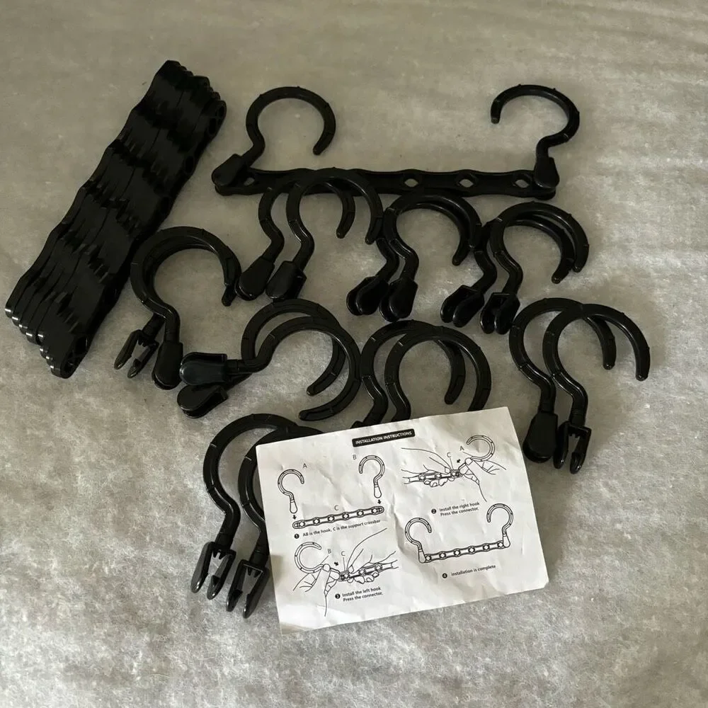 9 Six Hole Space Saver 9 1/2” Plastic Hangers